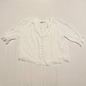 Zara Button Up Blouse Womens Size Small